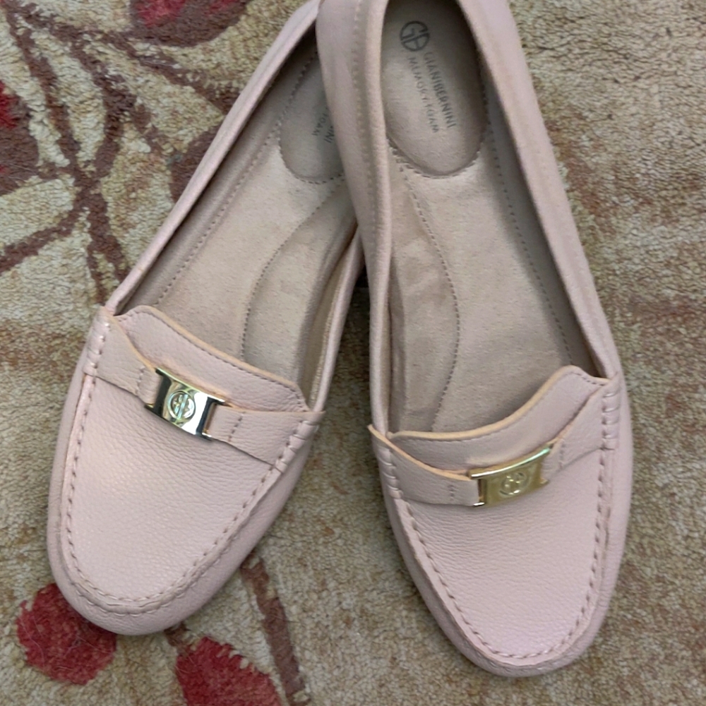 Gianni Bernini, loafer, size 8, pinkish beige